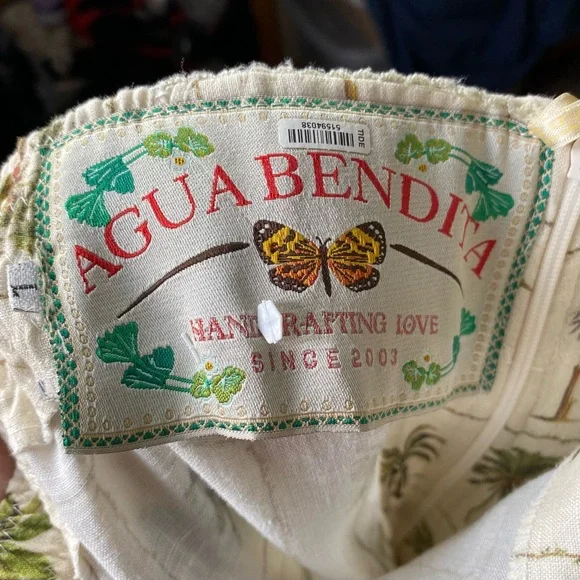 Agua Bendita Herbarium Linen Palm Print Pants - Picture 11 of 12